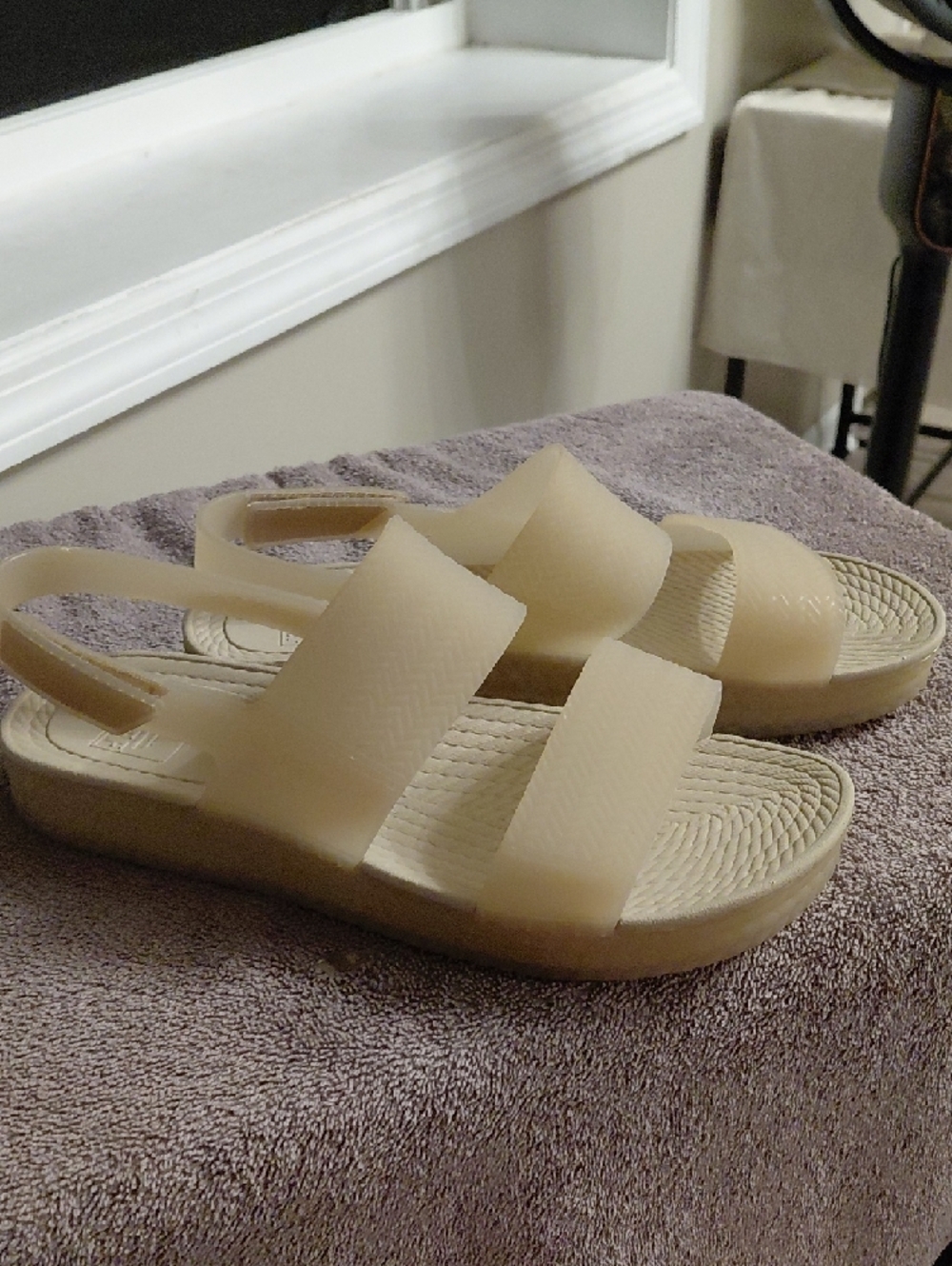Women's Beige Slip-On Casual Sandals - Picture 2 of 4